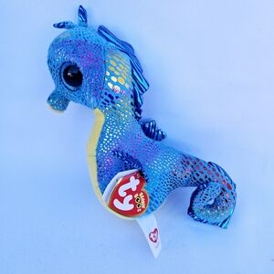 Ty Blue Seahorse Stuffed Animal
